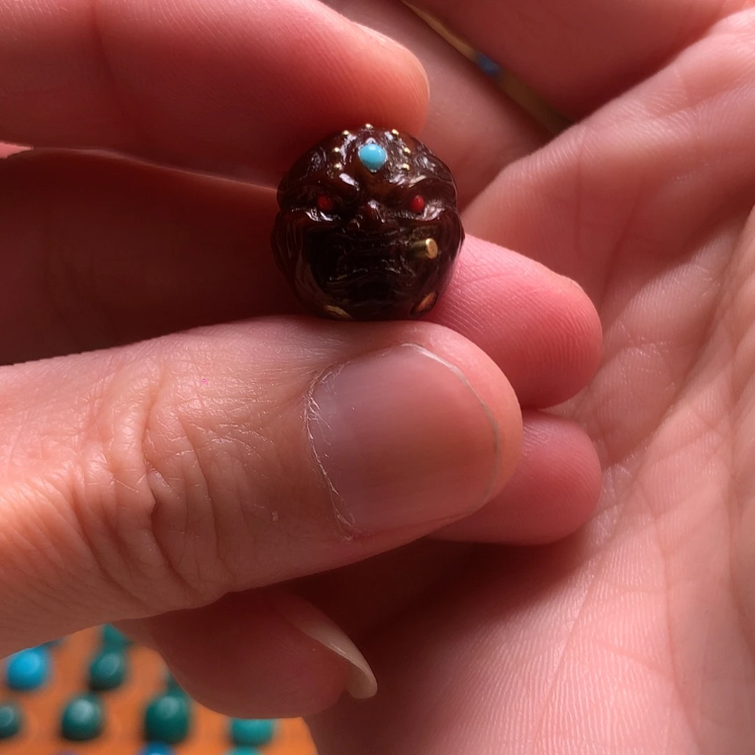 吊坠紫金鼠恶僧15mm雕刻
