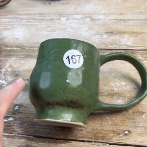 盘景德镇高温手捏咖啡杯