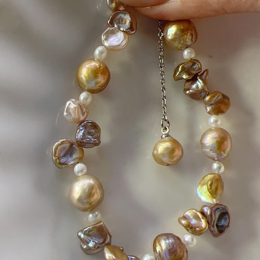 合金淡水珍珠手链732