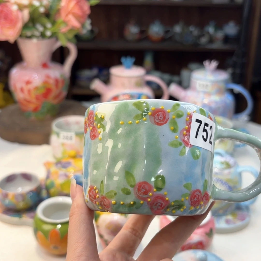 景德镇手绘高温釉下彩陶瓷茶具