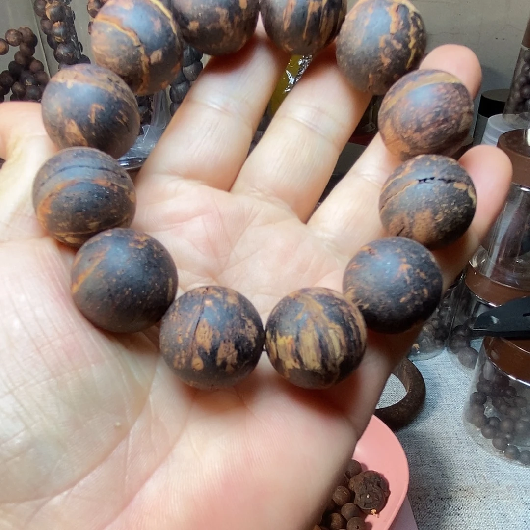 木2.0缅甸小叶降真香黄金甲手串