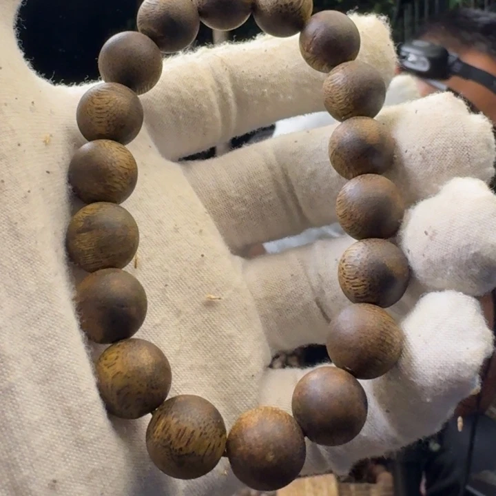 ****开手串沉香沉香奇楠单圈12mm单圈13克