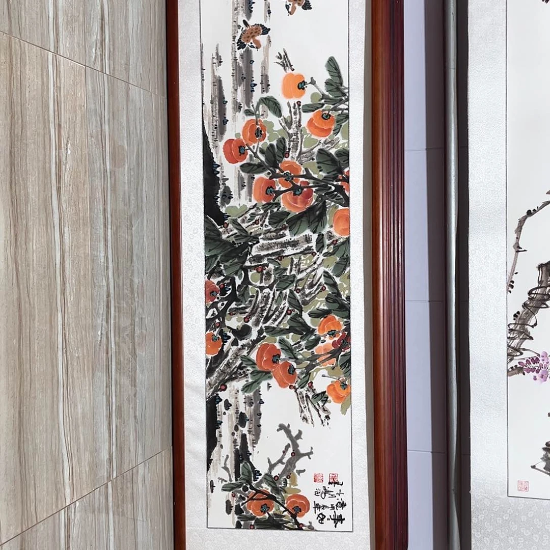 国画书画作品带框163×48