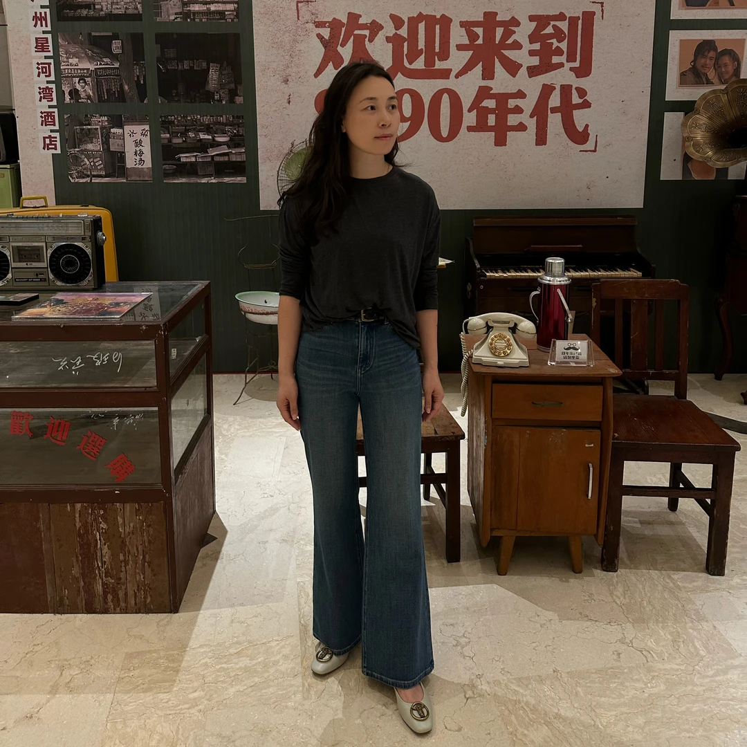 高腰微喇气质时尚慵懒风百搭水洗牛仔裤MA5KZDZ0909