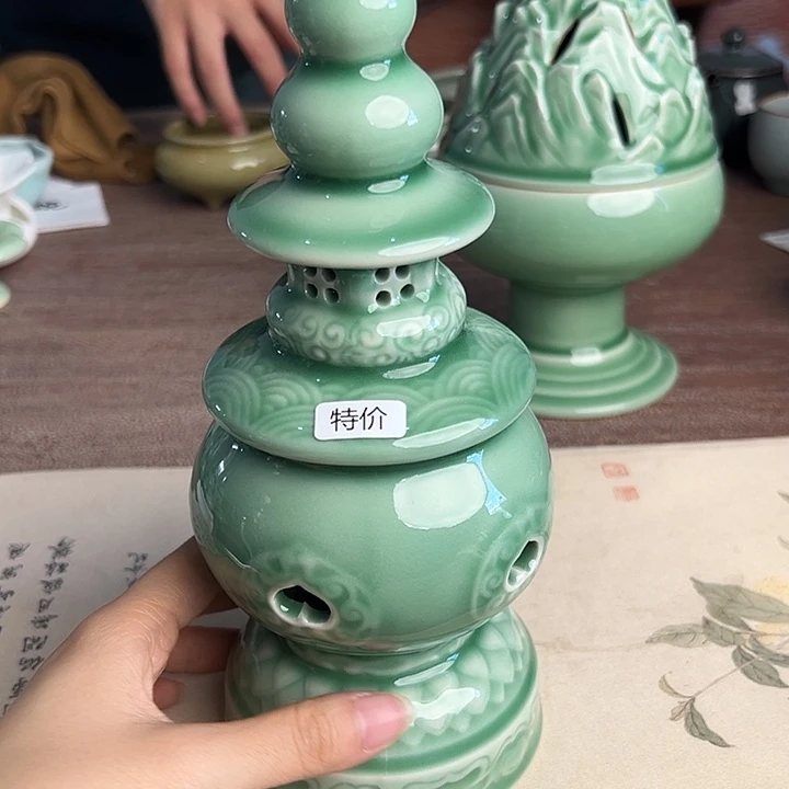龙泉云间青瓷小米茶器