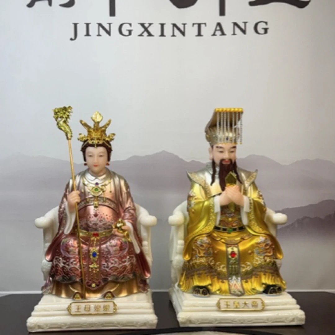 特价！！！家用 佛堂 古彩 【王母、玉帝】-仿玉瓷