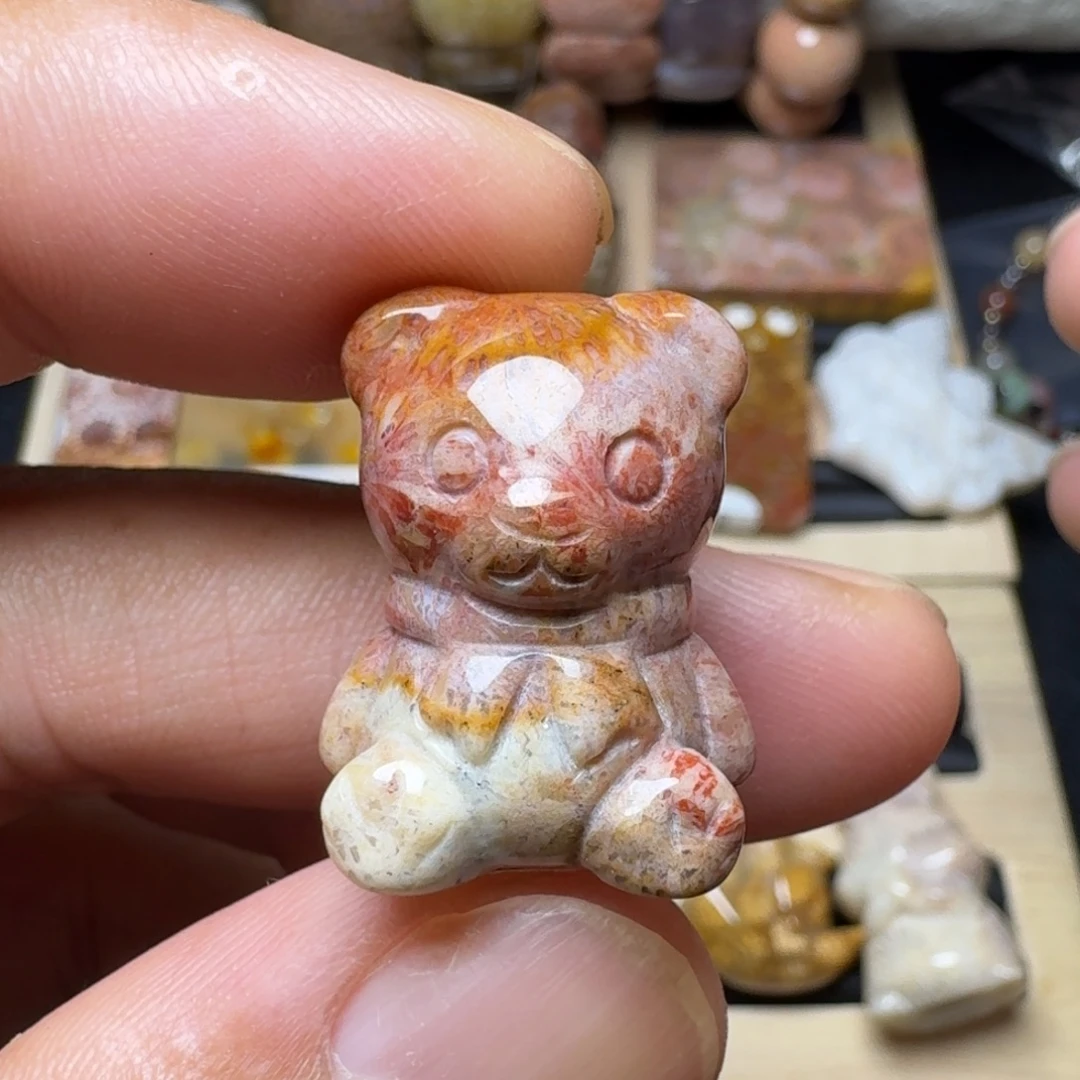 硅化玉未镶嵌纯天然色有机玉石保真色