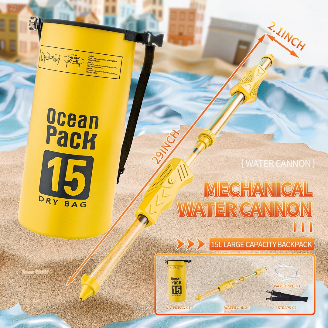 泼水节抽拉式水炮打水仗神器大容量背包水袋水高压强力射程远