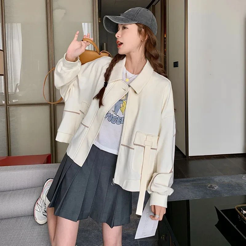2025春秋新款韩版学院风减龄女宽松休闲流行棒女短外套