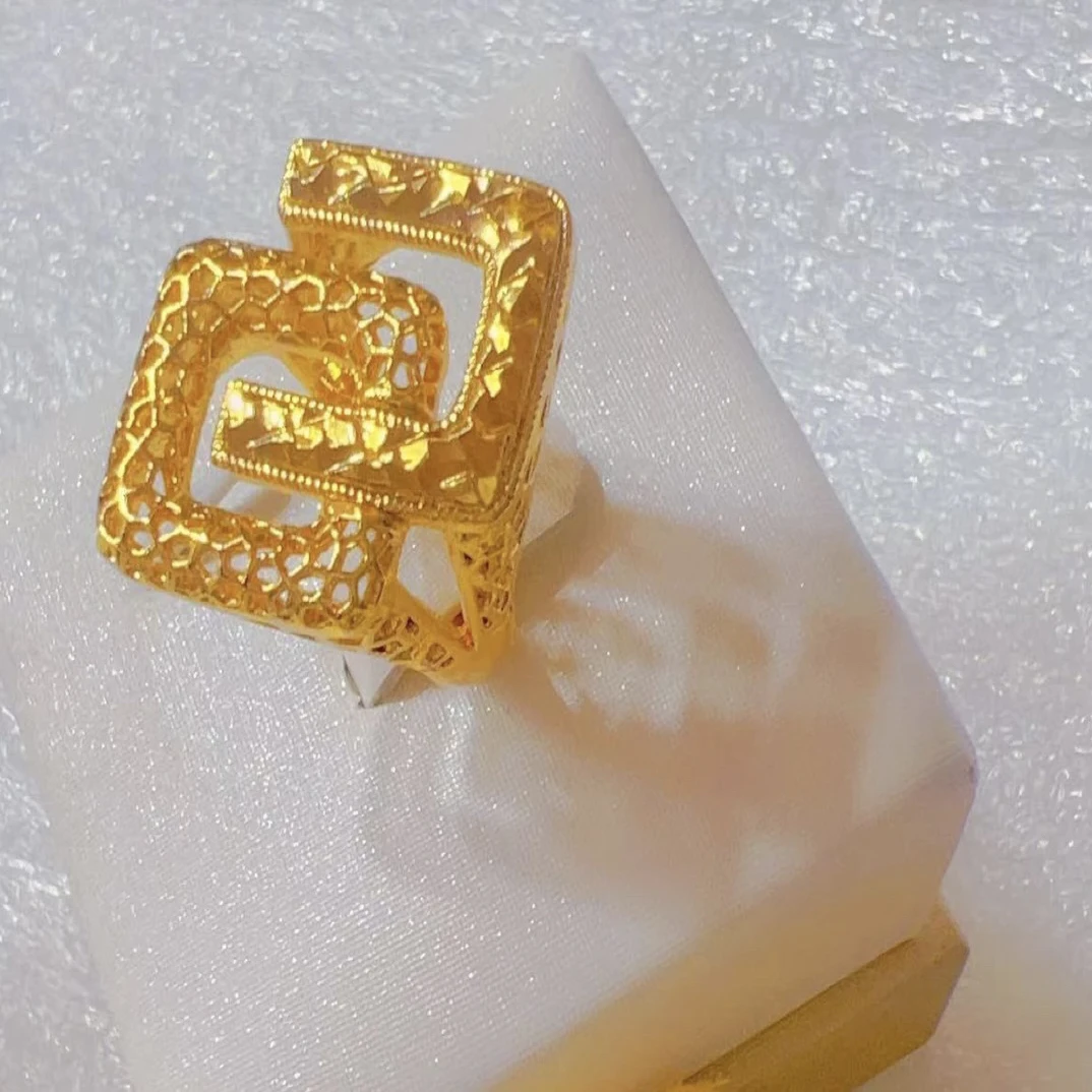 铜合金亚克力戒指 铜合金新款戒指