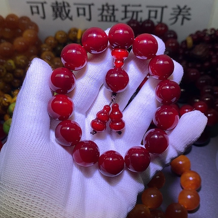 松木手串/手链1.6 帝王血龙木高冰透