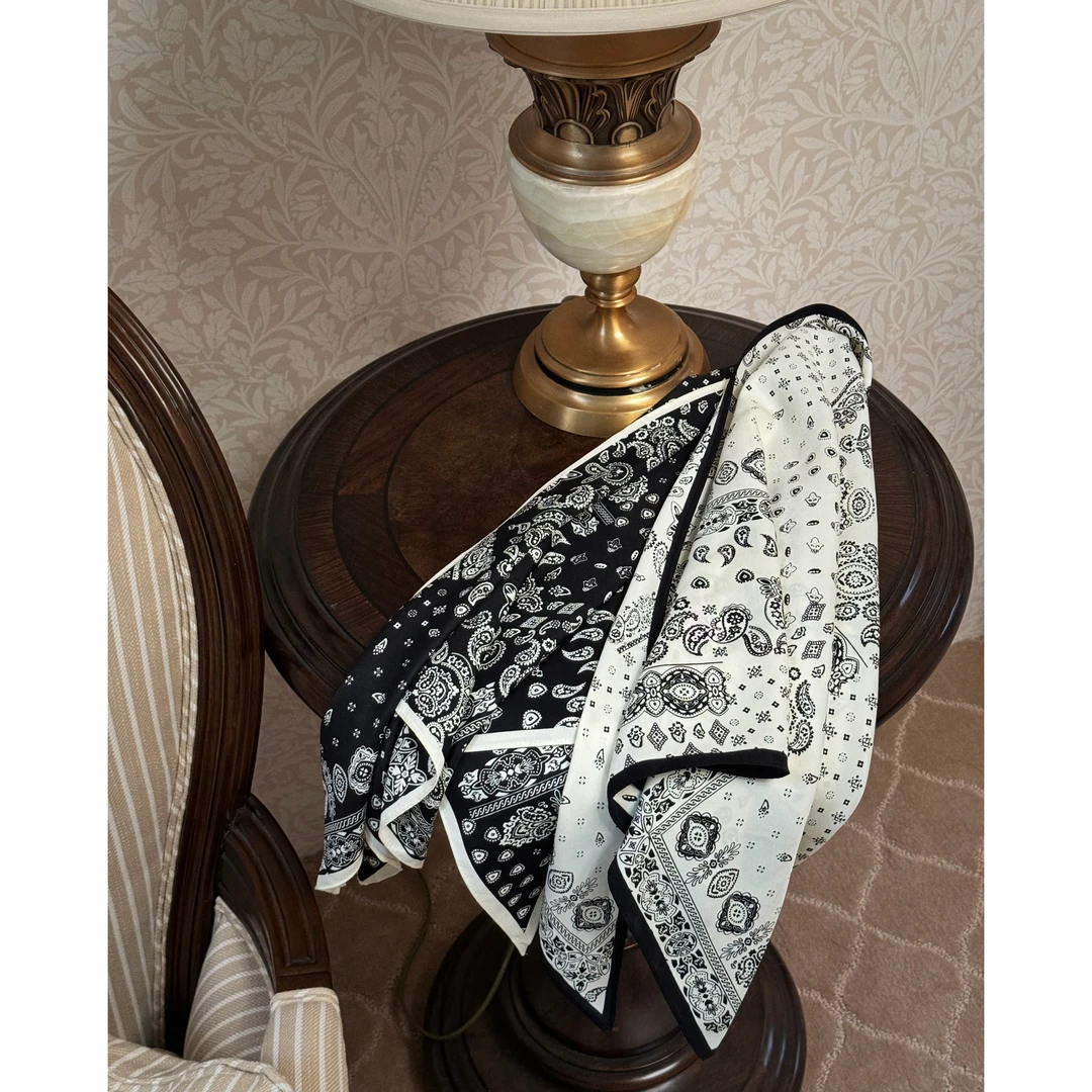 【复古腔调】造型长三角巾丝巾夏季