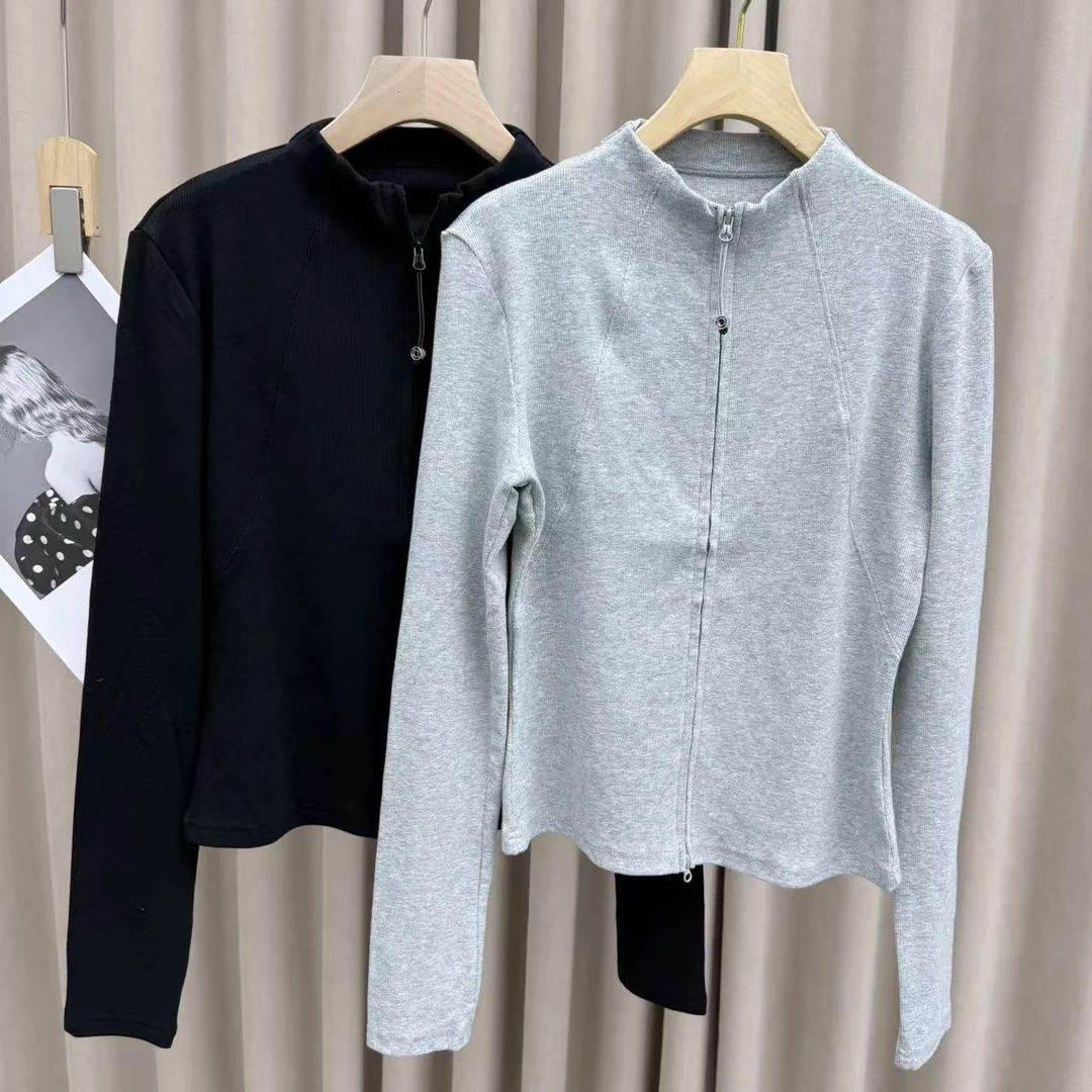 静静推荐 新款立领拉链短款开衫上衣22c2566