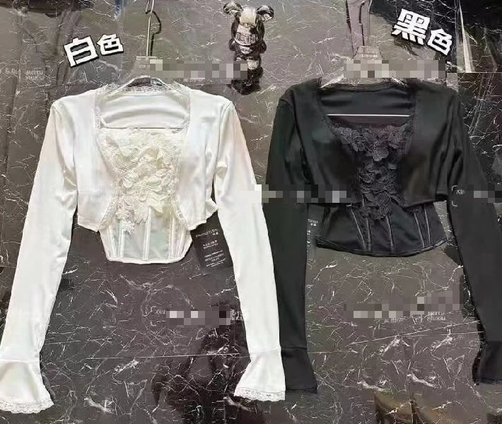 欧街-花瓣蕾丝吊带外披两件套09126