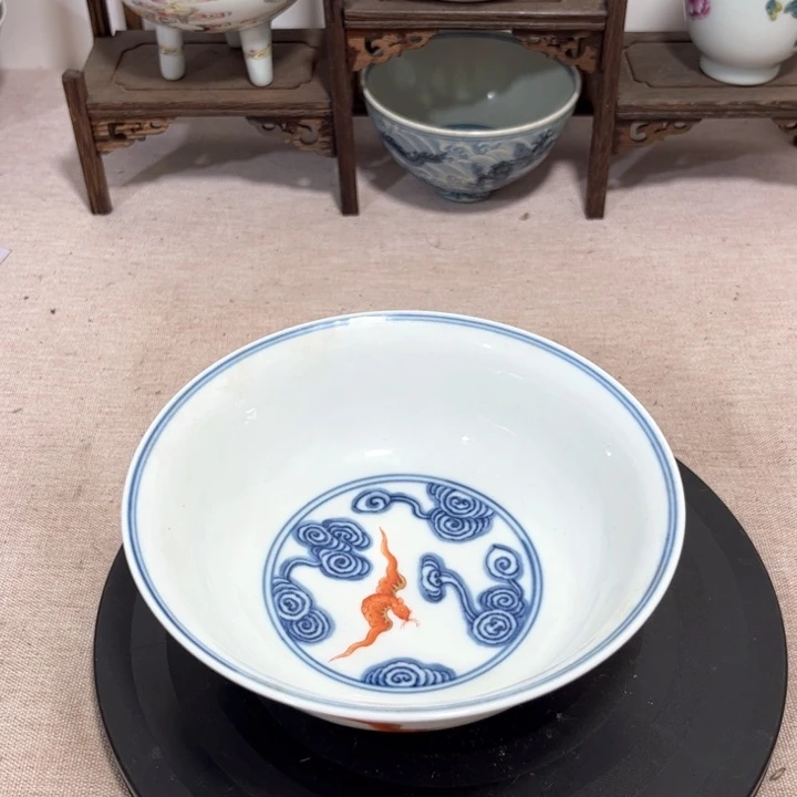 追***宝摆件青花碗666668888