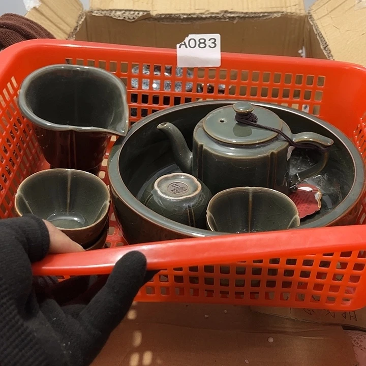 瓷片茶摆件工艺品摆件666