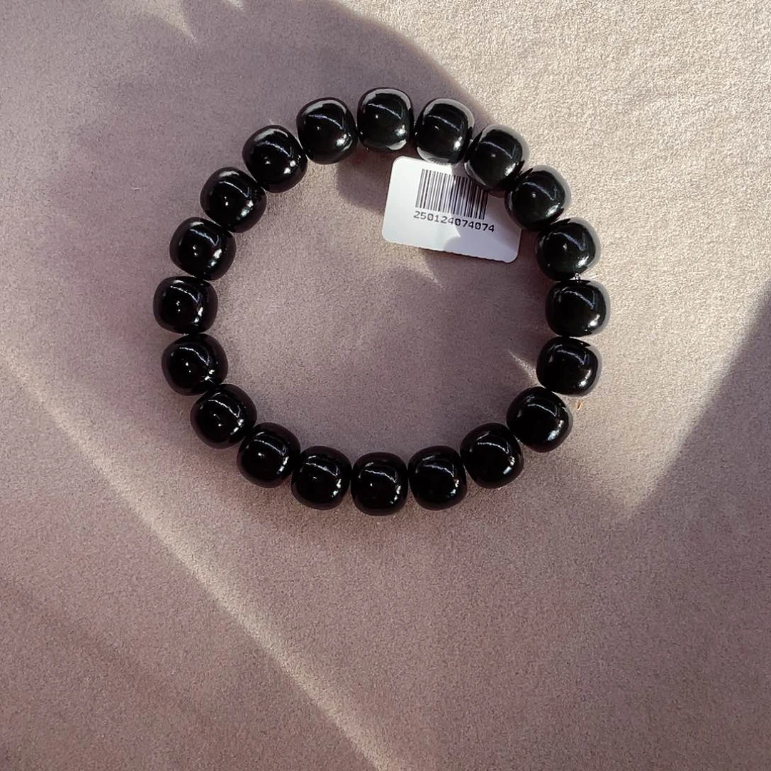 和田玉手串未镶嵌黑青卡10.11