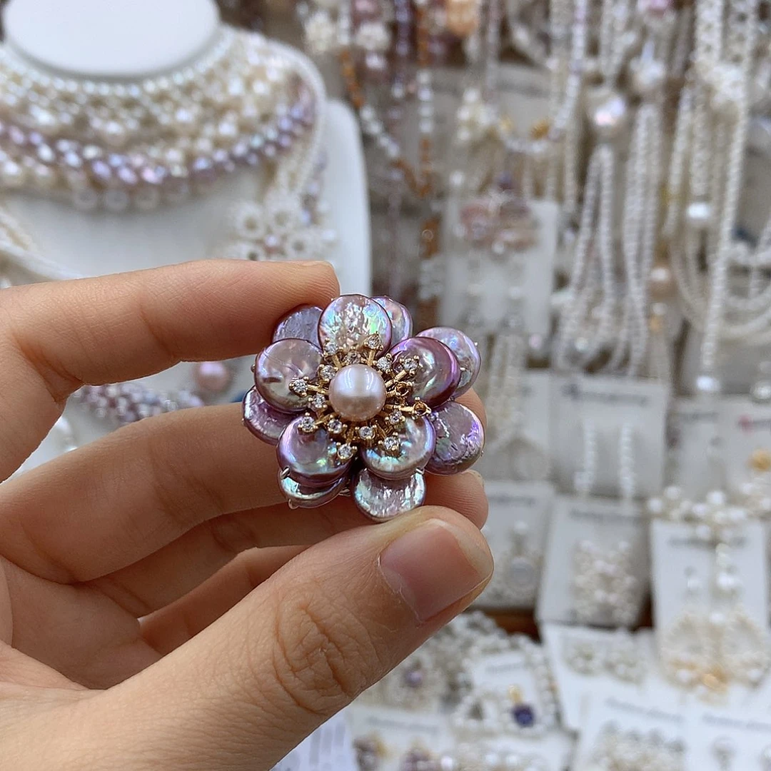 颈饰合金淡水珍珠