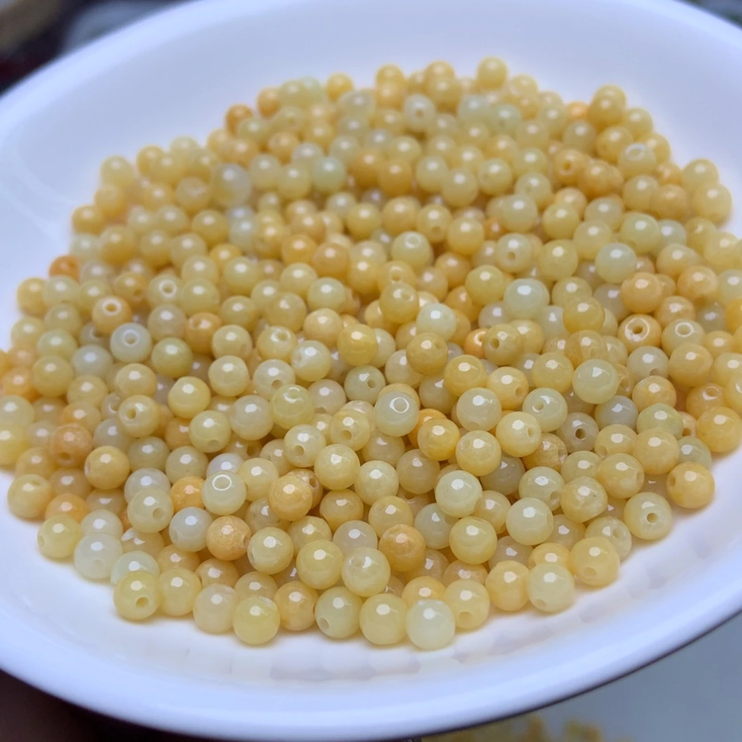 未镶嵌手链翡翠卡4冰黄100个