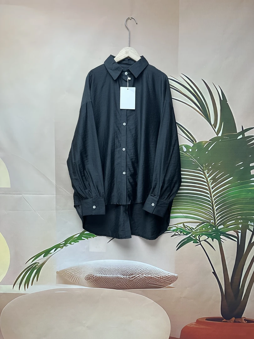 中长款衬衫老钱风气质薄款夏季春季衬衣轻职风