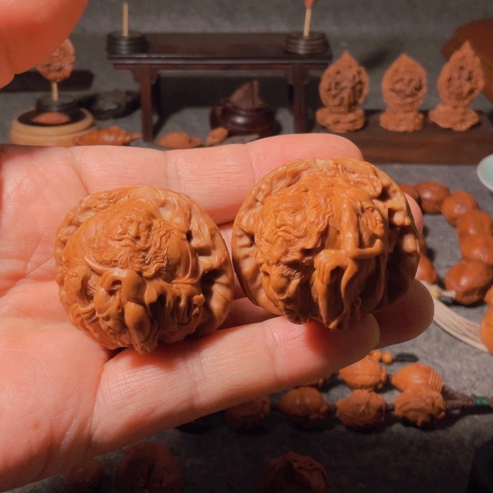 双***生橄榄核手串/手链手工制作工艺精湛