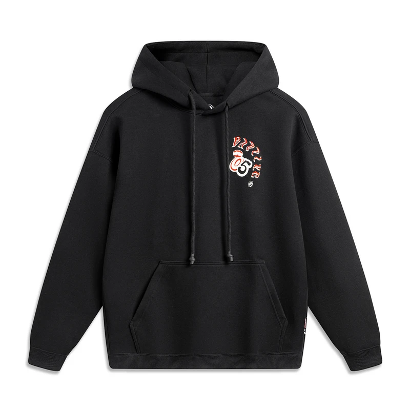 李宁卫衣男春款反伍系列潮流宽松休闲运动连帽上衣AWDU085-B品