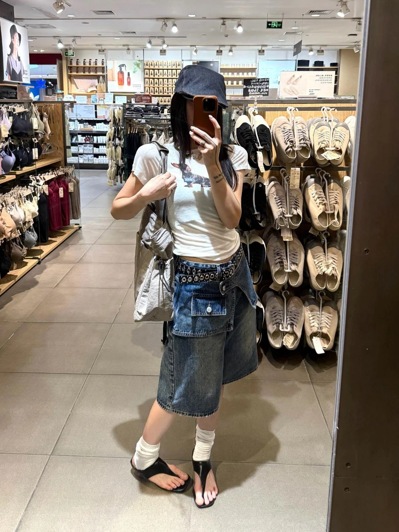 KAFU 欧货小众特软糯质感狗头修身显瘦短袖