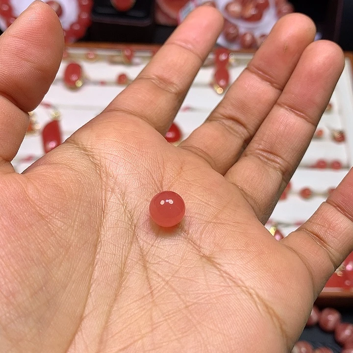 菱锰矿（红纹石）珠宝半成品未镶嵌宝****я 打孔不退不换
