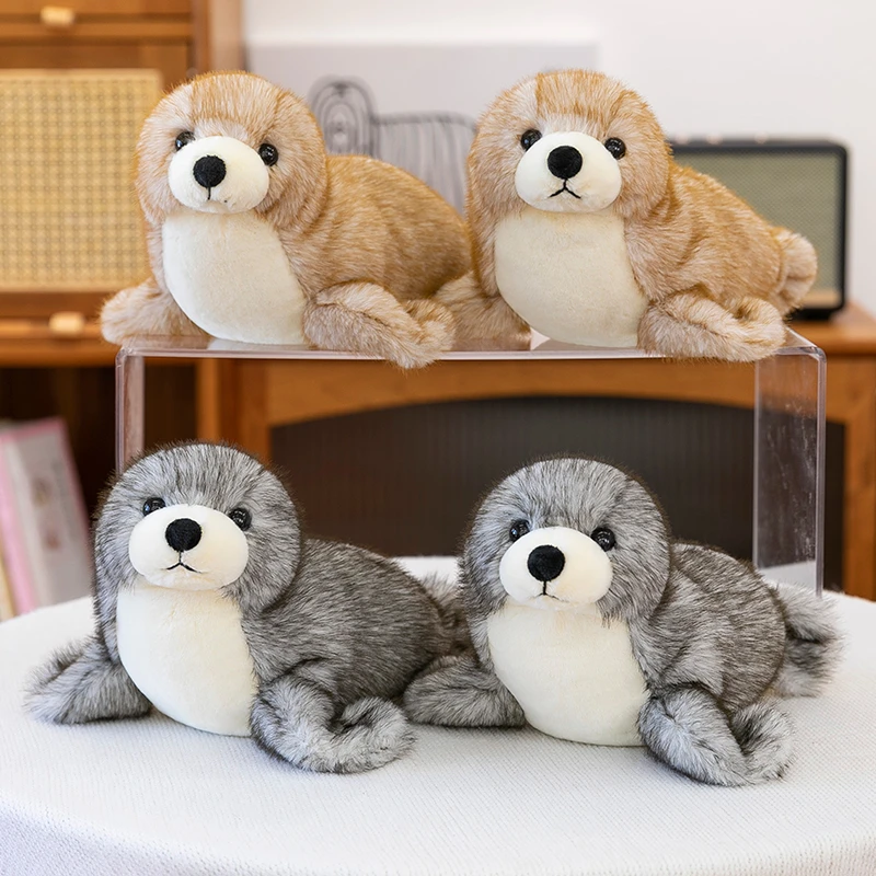 仿真可爱海豹毛绒玩具公仔娃娃海豚玩偶睡觉抱枕床上儿童生日礼物