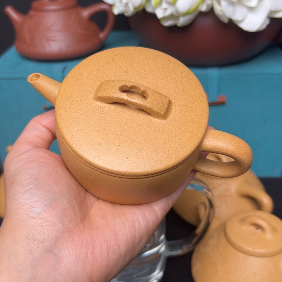 茶壶紫砂黄金段汉瓦120毫升