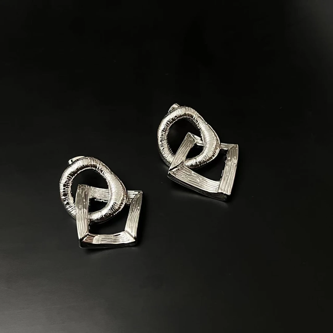 合金耳饰 SITUOO饰图小众设计款“星期天”不规则线条款个性耳饰