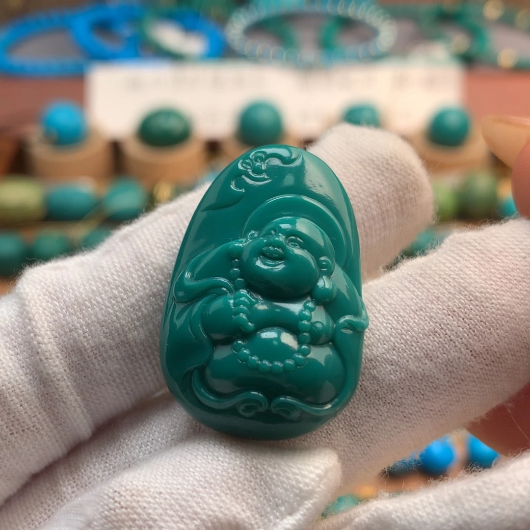 绿松石未镶嵌挂件