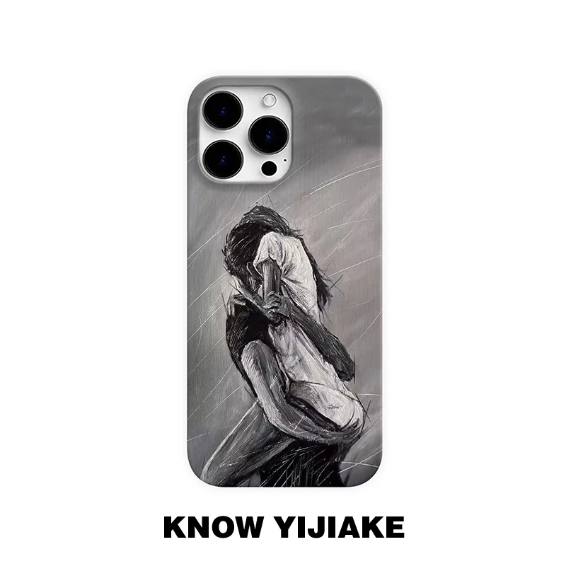 紧紧拥抱适用苹果16pro情侣款手机壳15promax小众14/13p创意12/11