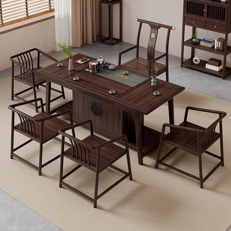 2025新款现代茶桌桌椅组合一体茶台一整套中式茶几办公室家用泡茶