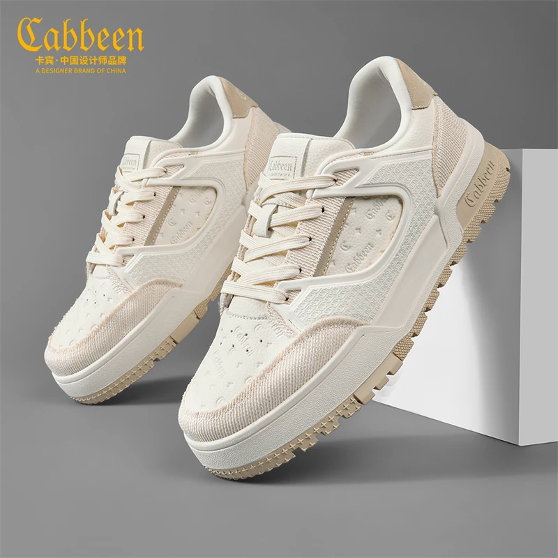 卡宾男鞋潮牌高级感鞋子男秋季透气男士时尚休闲板鞋厚底增高潮鞋