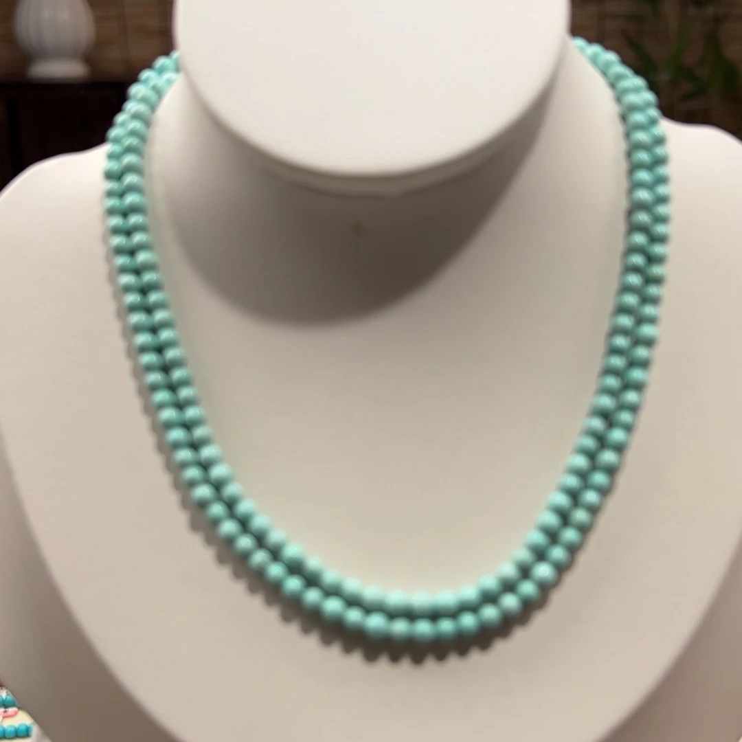 绿松石未镶嵌10圆珠福利108卡3+