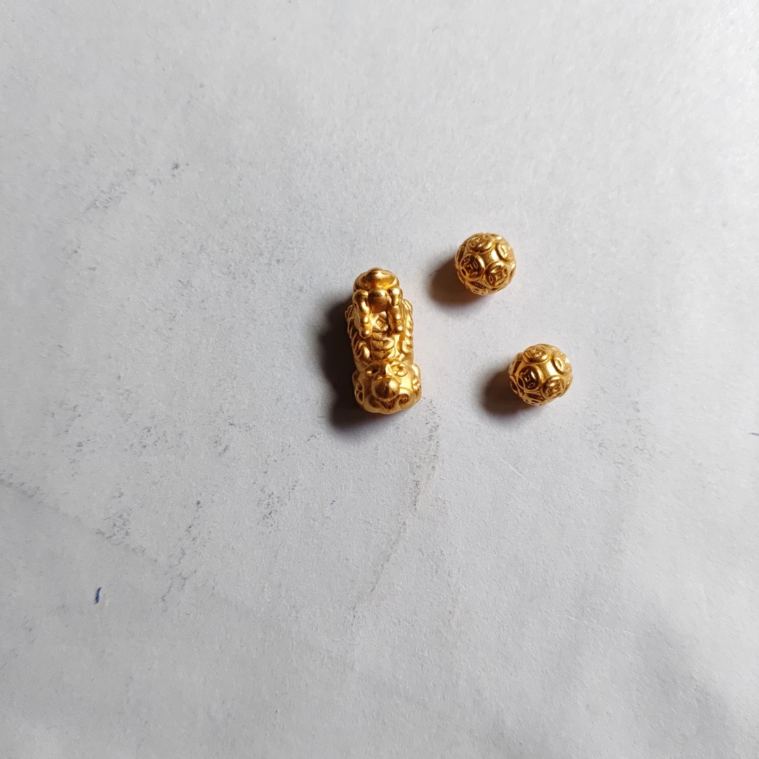 金元宝足金999貔貅珠子首饰