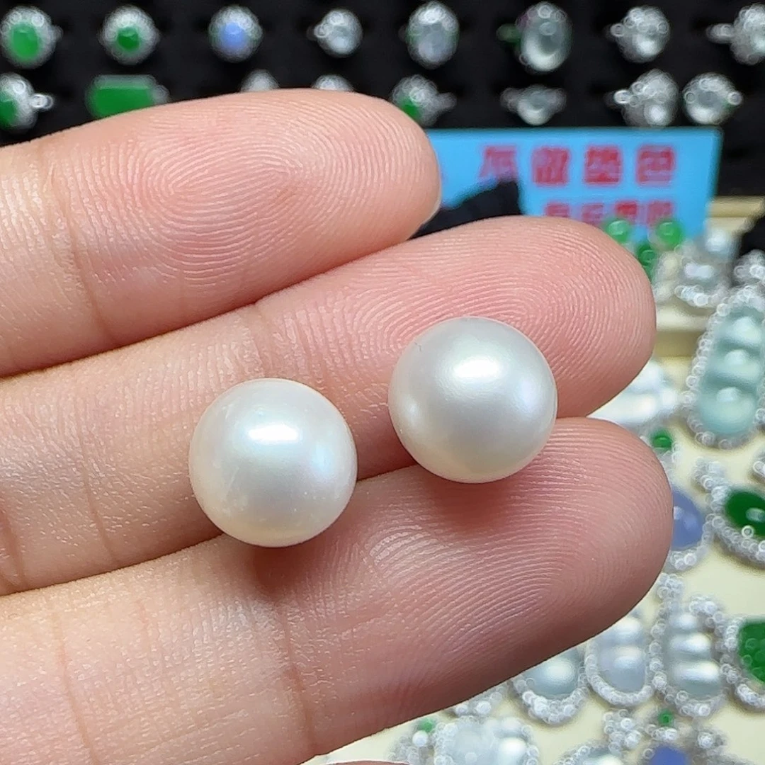银S925镶嵌耳饰淡水珍珠