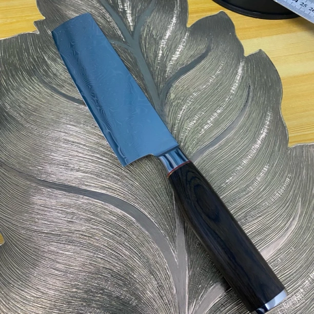 大马士革钢家用锋利水果料理厨房刀具厨师专用切肉刀西式厨刀