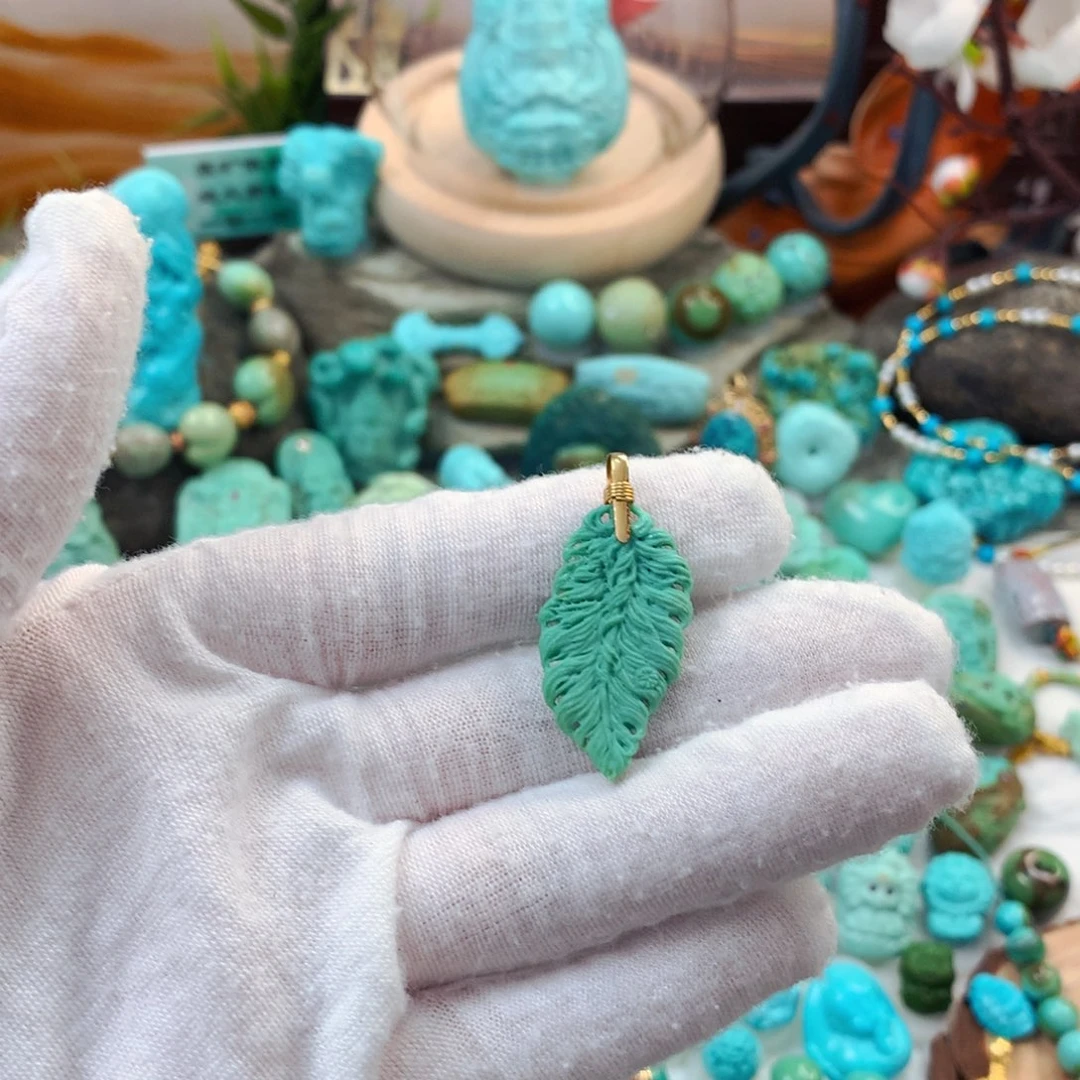未镶嵌绿松石珠宝半成品
