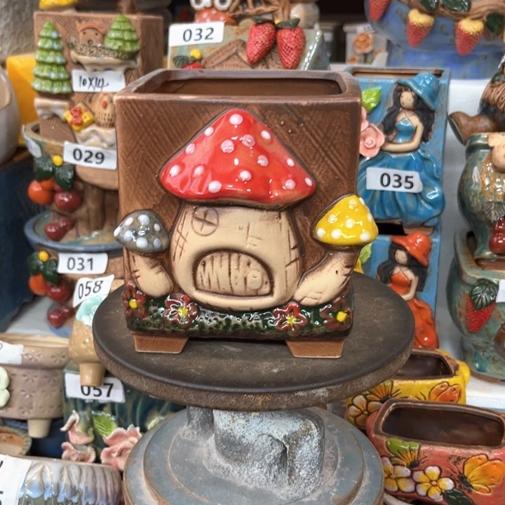 紫砂花盆粗陶材质多肉花盆