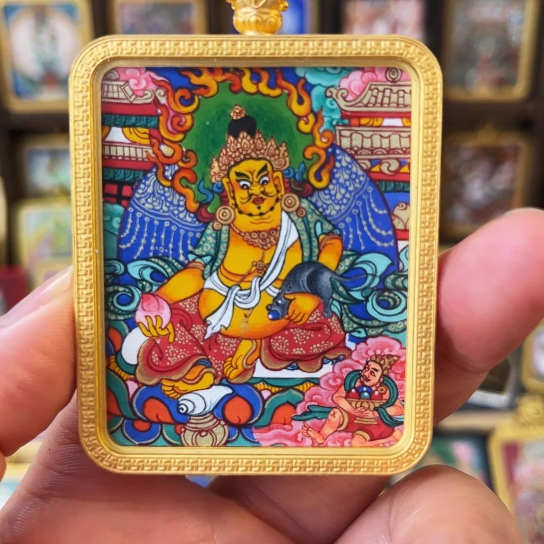 装裱画热贡手工绘制黄老爷