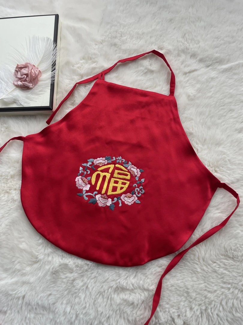 新生儿礼盒苏绣真丝肚兜1周岁礼物衣服套装小宝宝百日宴衣服礼品