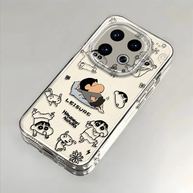 睡觉小新适用iQOO13手机壳iQOO13防摔全包透明保护套可爱卡通软
