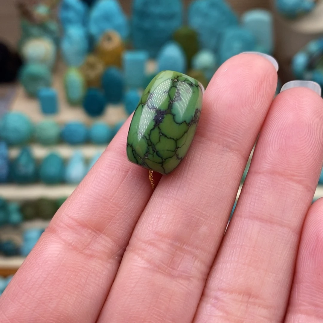 绿松石珠宝奇石未镶嵌12mm