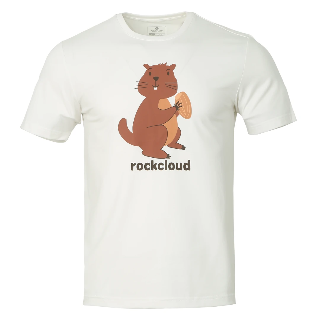 岩云户外运动休闲春夏圆领凉感休闲弹力防晒棉T恤男士