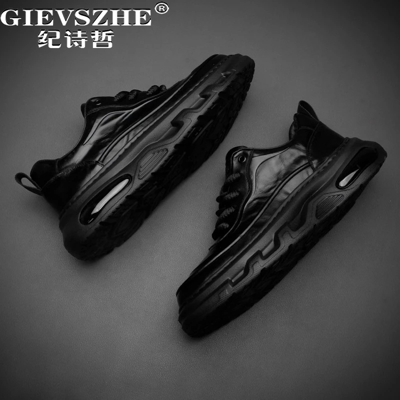 纪诗哲男鞋潮流透气厚底运动鞋子男款舒适轻便休闲鞋百搭时尚板鞋