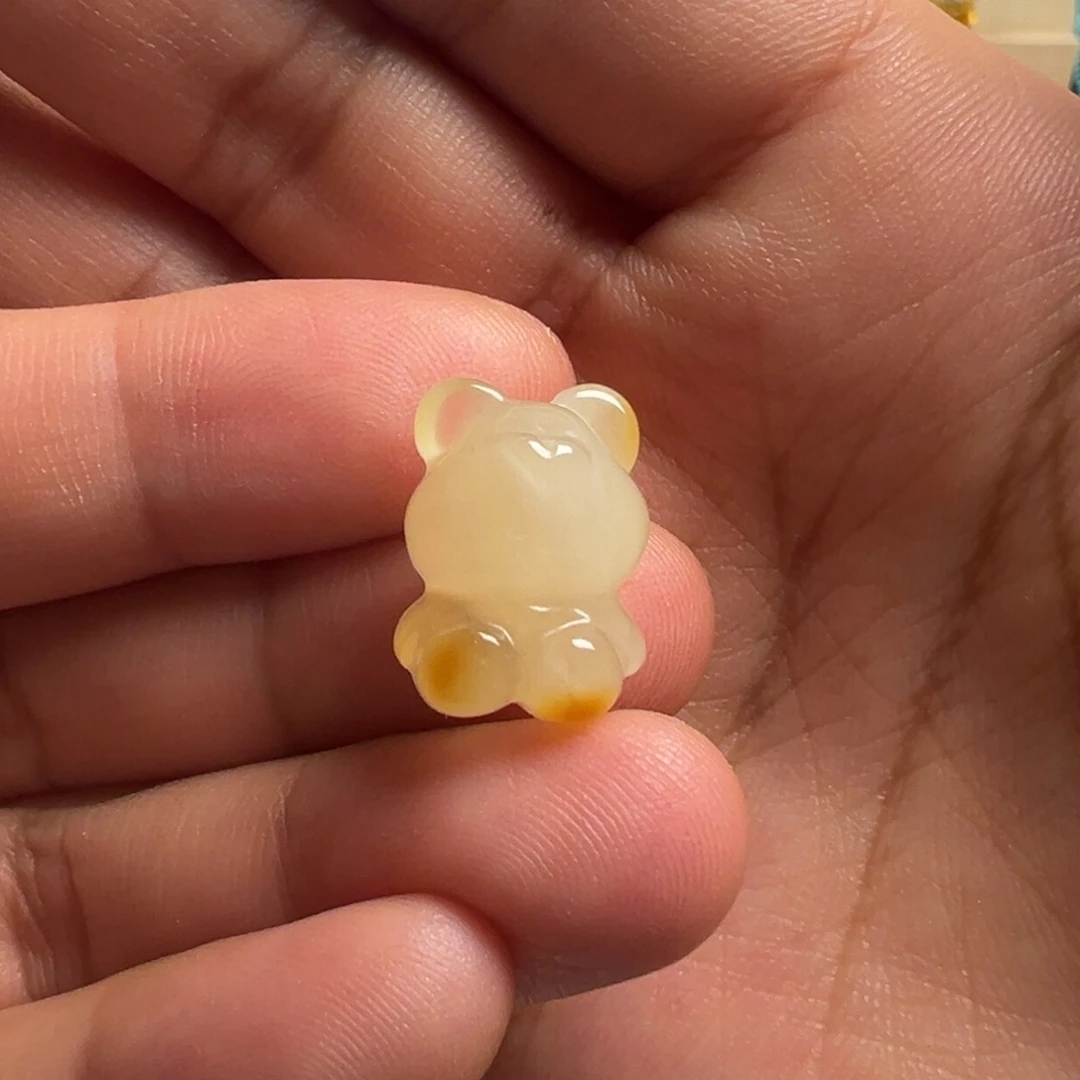 蜜蜡颈饰未镶嵌小熊（打孔不退换）