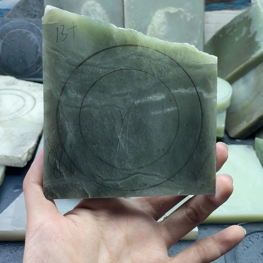 紫***吗和田玉未镶嵌手镯定制手镯