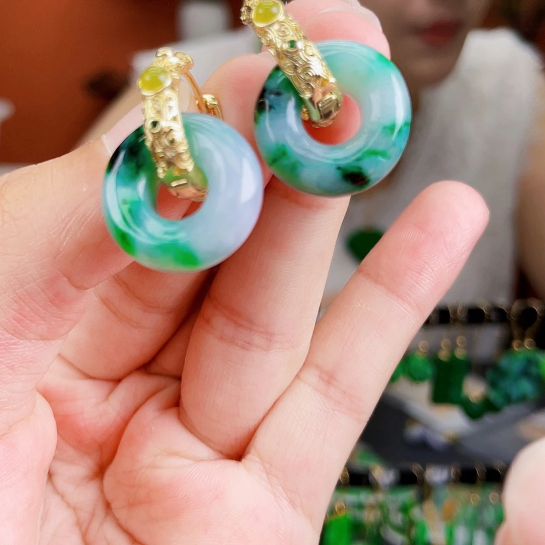 未镶嵌翡翠耳饰饰品